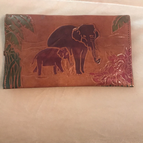 Hand crafted leather wallet/ purse VINTAGE - Picture 2 of 7